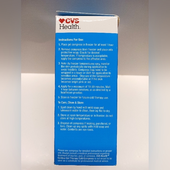 CVS Health Contour Gel Therapy Cold Compress Pain Relief Small NIB - Picture 4 of 4